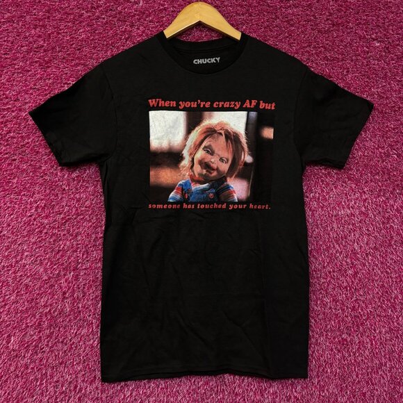 Chunky Child's Play Crazy AF Graphic Design T-Shirt Small - Picture 1 of 4
